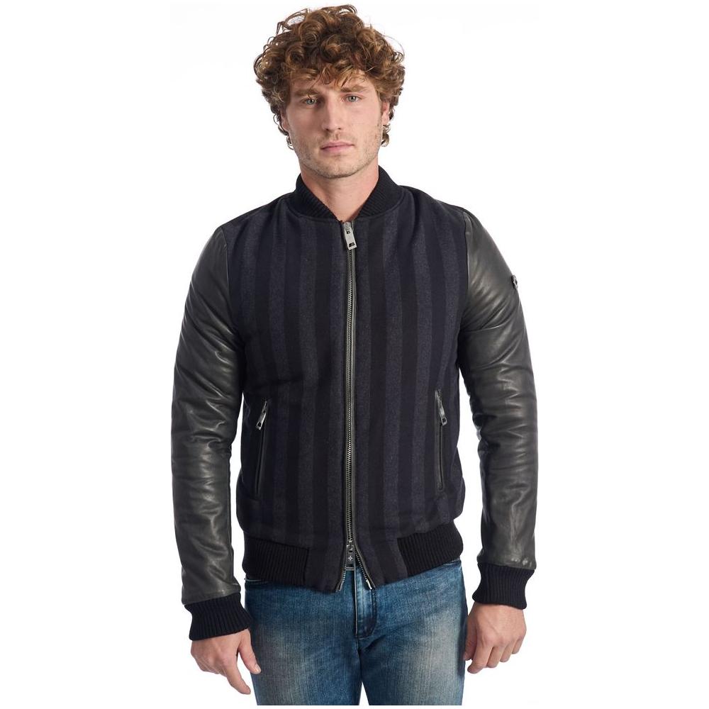 Roberto Pepe Luxury Black Fabric Jacket Roberto Pepe Luxury