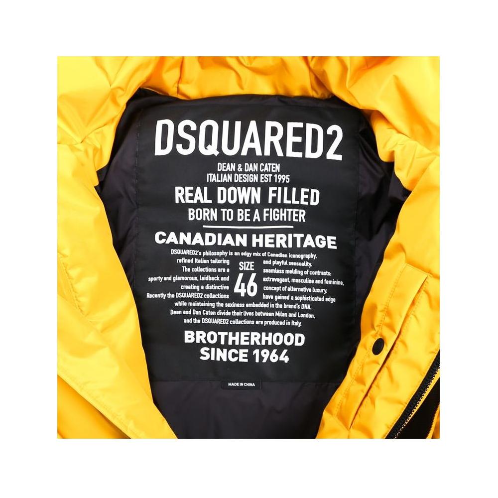 Dsquared² Yellow Nylon Men Jacket Dsquared²