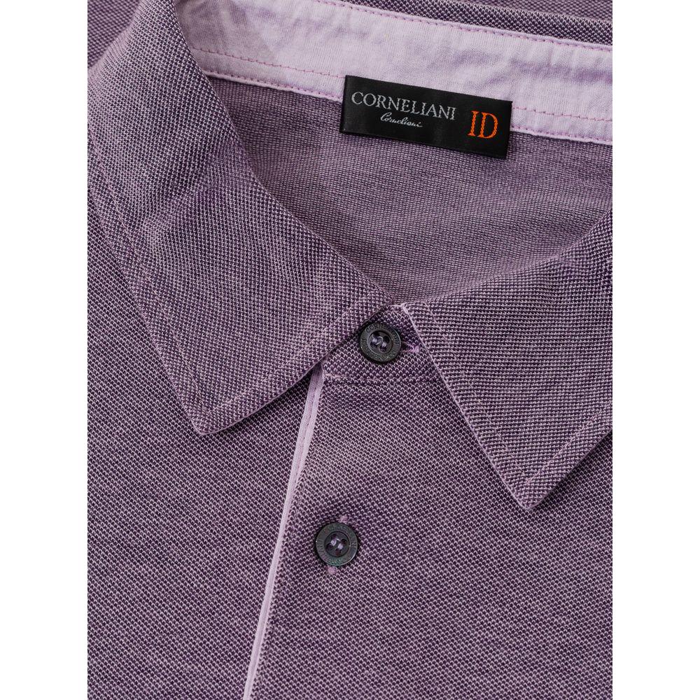 Corneliani Purple Cotton Polo Shirt Corneliani