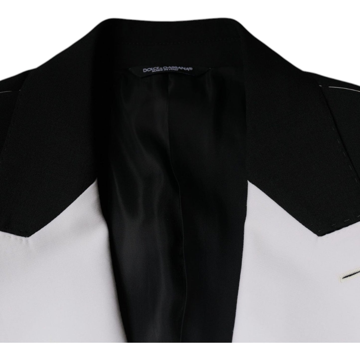 Dolce & Gabbana Black White Single Breasted Dress Blazer Dolce & Gabbana