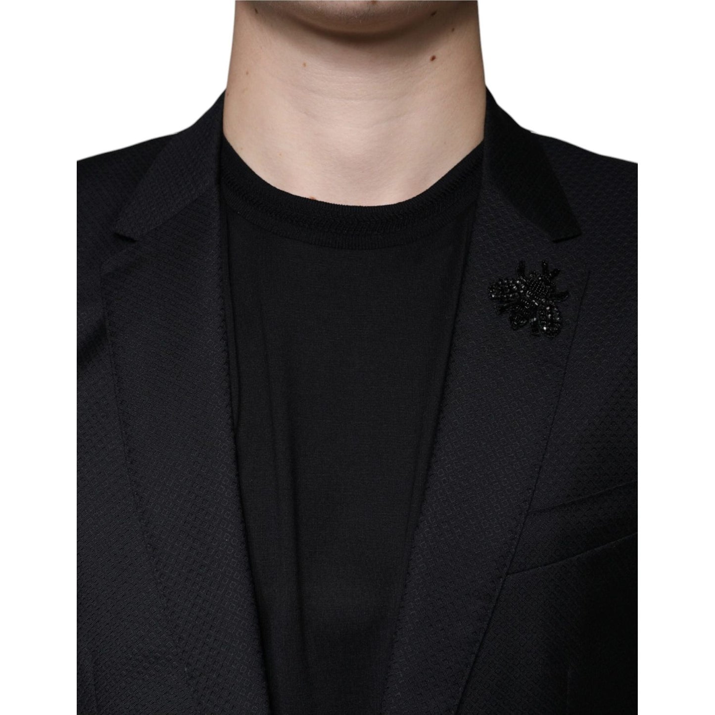 Dolce & Gabbana Black MARTINI Bee Single Breasted Blazer Dolce & Gabbana