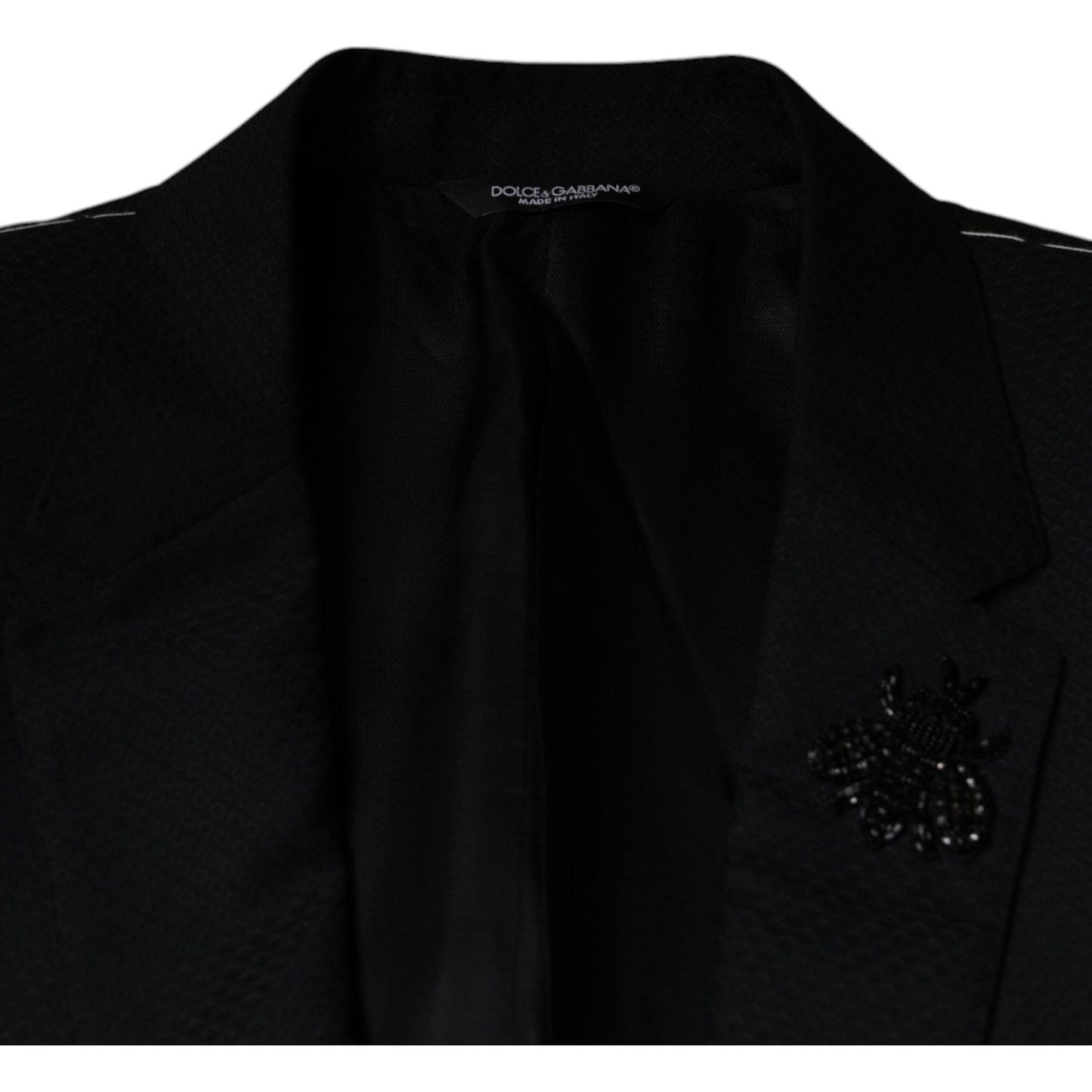 Dolce & Gabbana Black MARTINI Bee Single Breasted Blazer Dolce & Gabbana