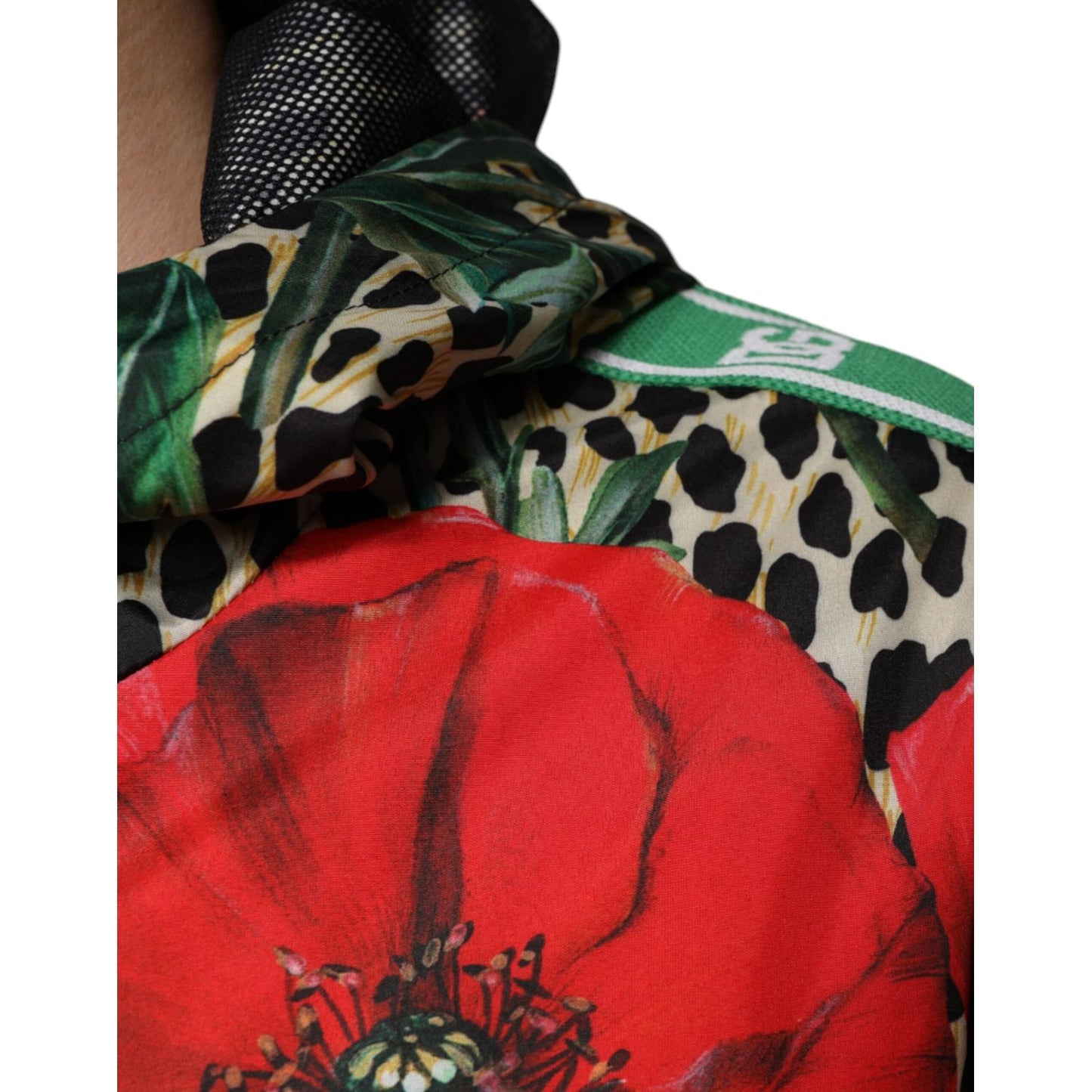 Dolce & Gabbana Multicolor Leopard Floral Hooded Jacket Dolce & Gabbana