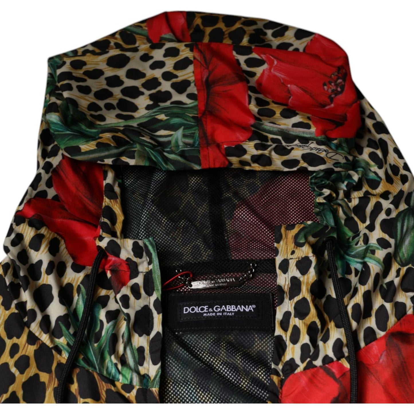 Dolce & Gabbana Multicolor Leopard Floral Hooded Jacket Dolce & Gabbana