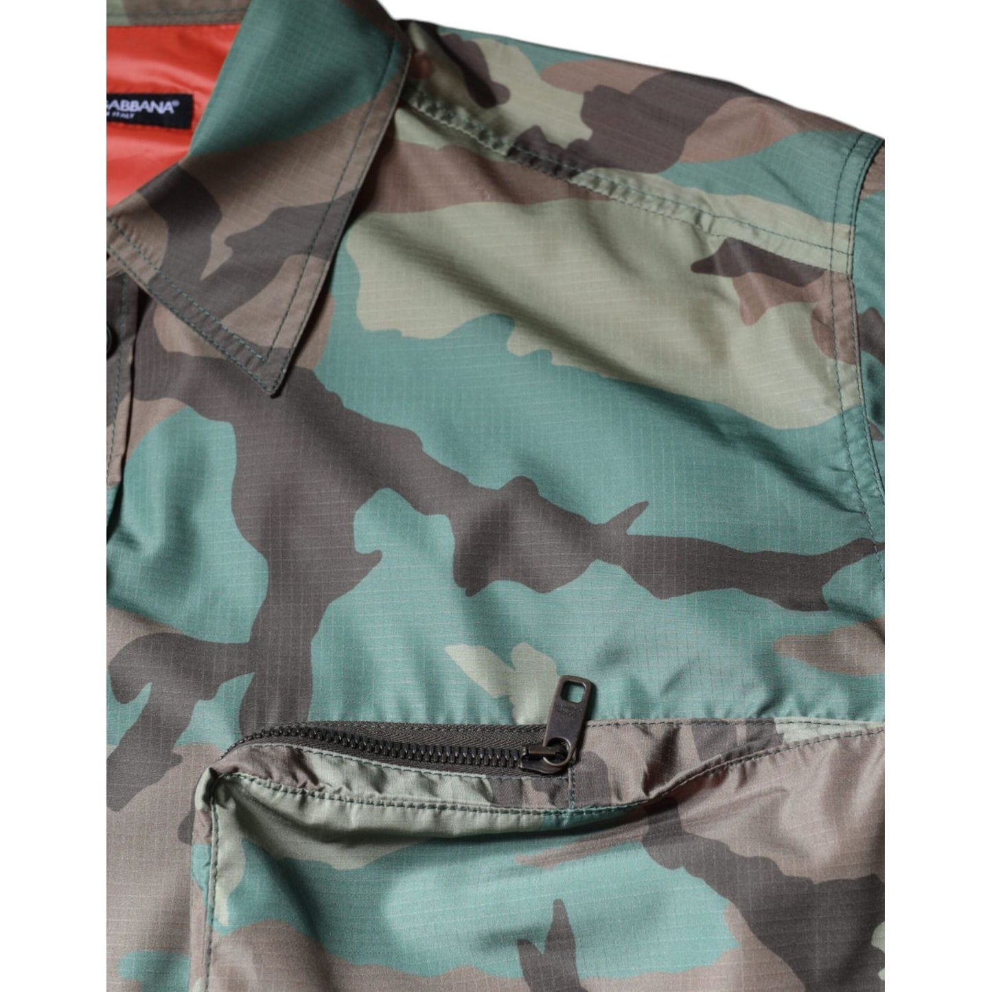 Dolce & Gabbana Multicolor Camouflage Button Down Shirt Dolce & Gabbana