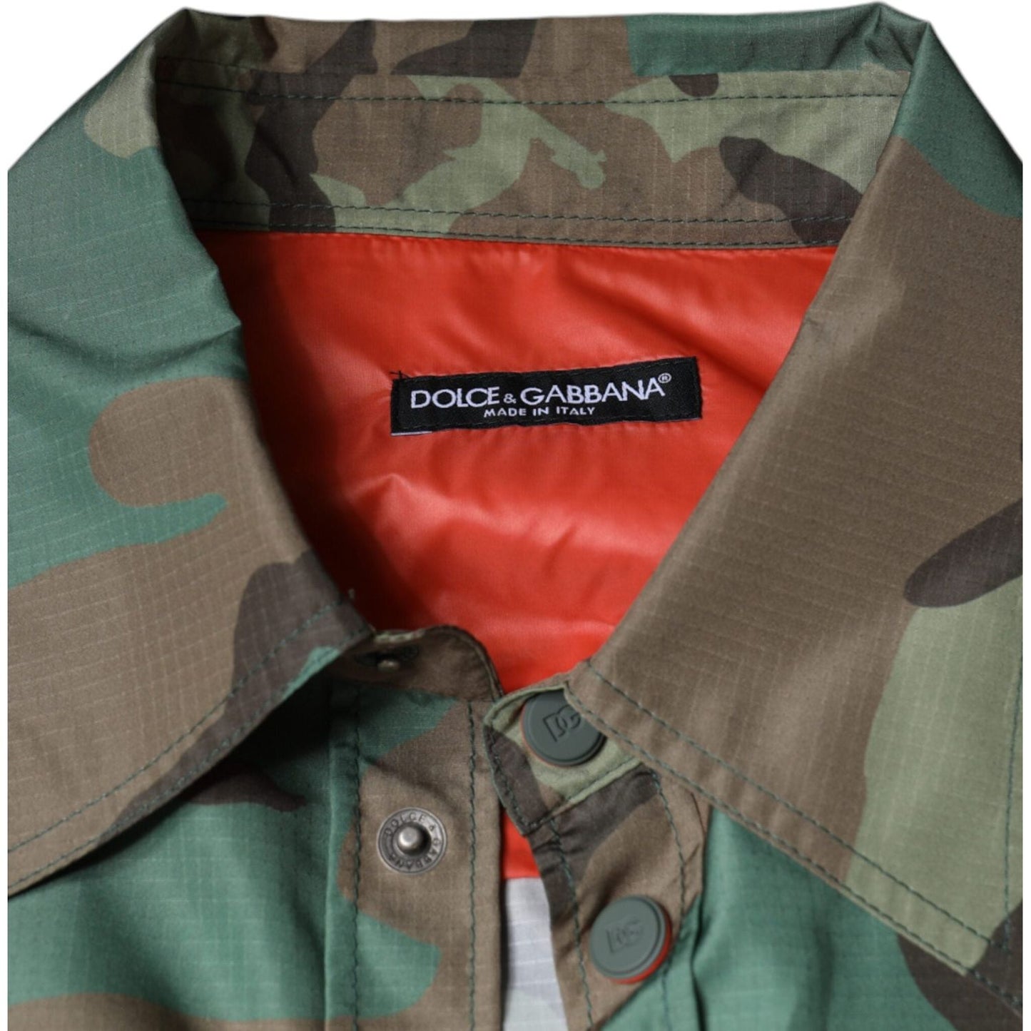 Dolce & Gabbana Multicolor Camouflage Button Down Shirt Dolce & Gabbana