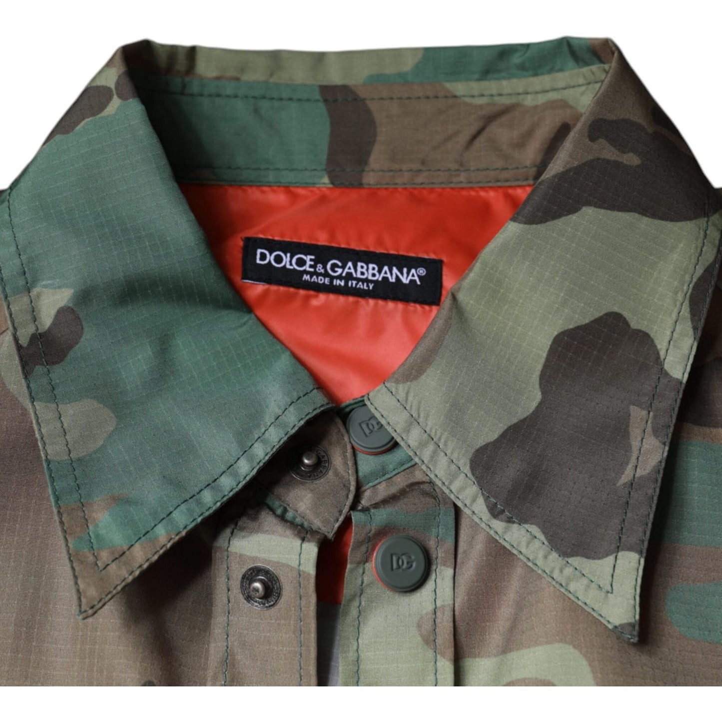 Dolce & Gabbana Multicolor Camouflage Button Down Shirt Dolce & Gabbana