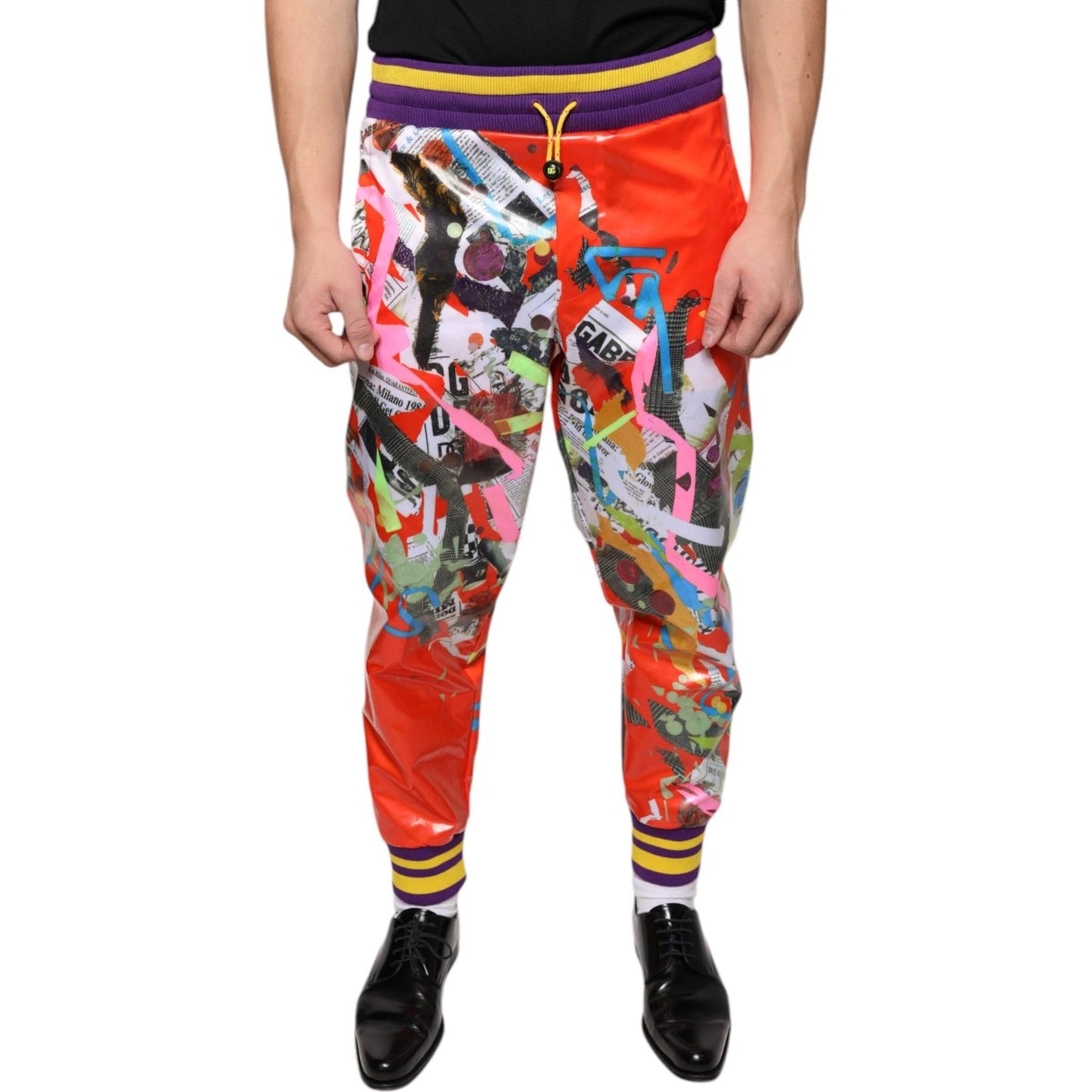 Dolce & Gabbana Multicolor Printed Jogger Sweatpants Pants Dolce & Gabbana