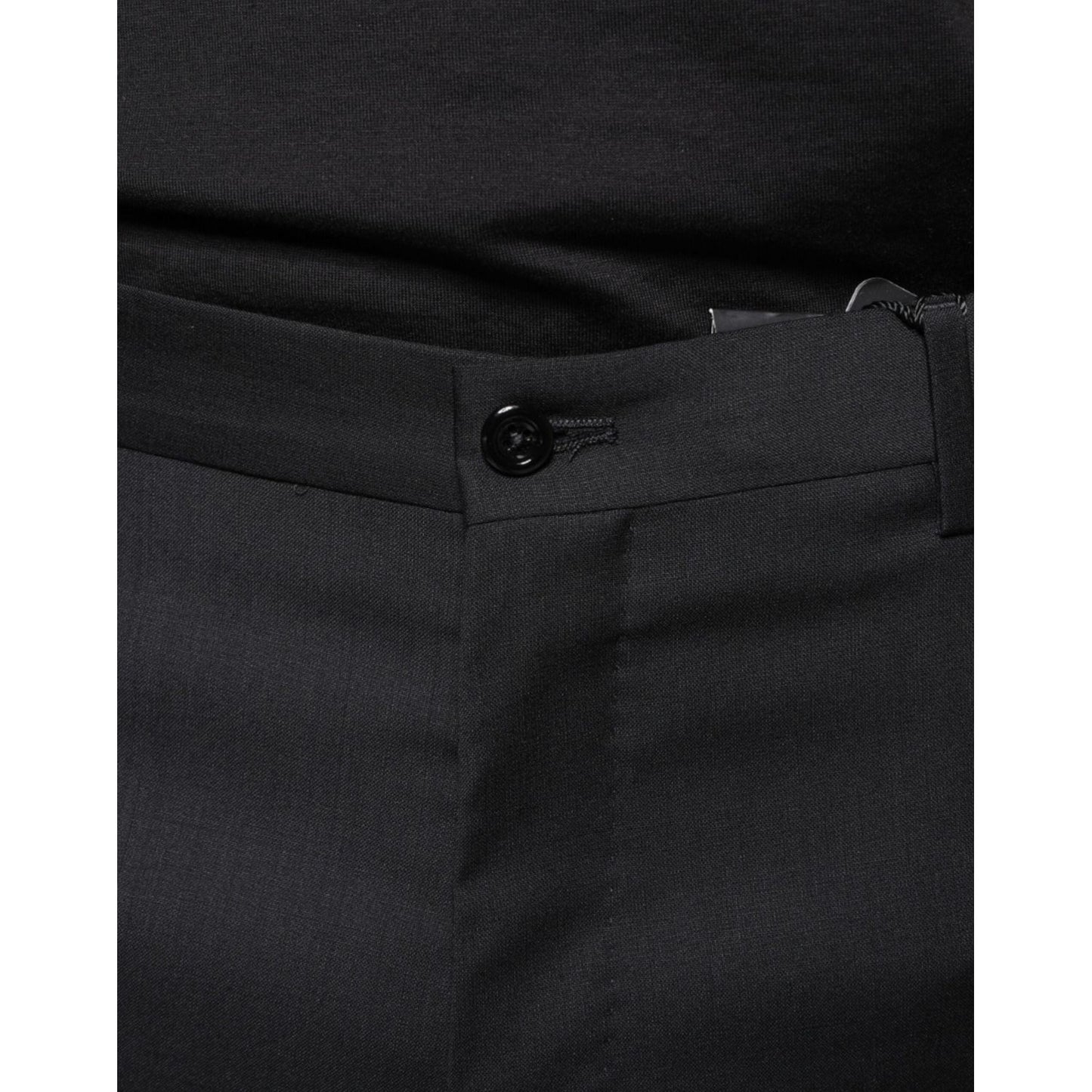 Dolce & Gabbana Black Wool Skinny Men Dress Pants Dolce & Gabbana