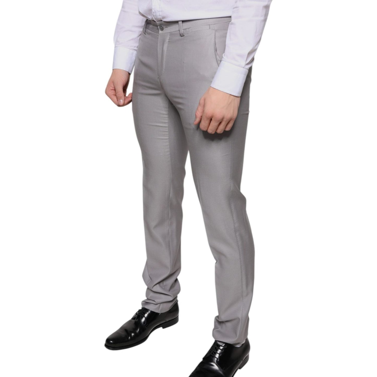 Dolce & Gabbana Light Gray Wool Dress Pants Dolce & Gabbana