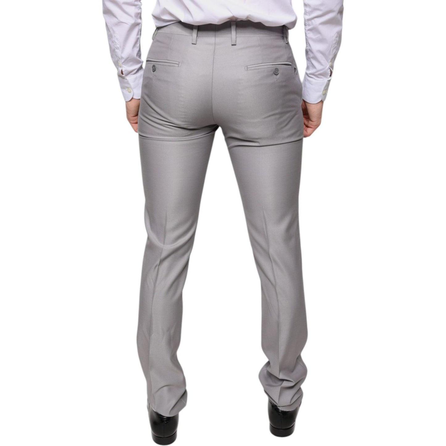 Dolce & Gabbana Light Gray Wool Dress Pants Dolce & Gabbana