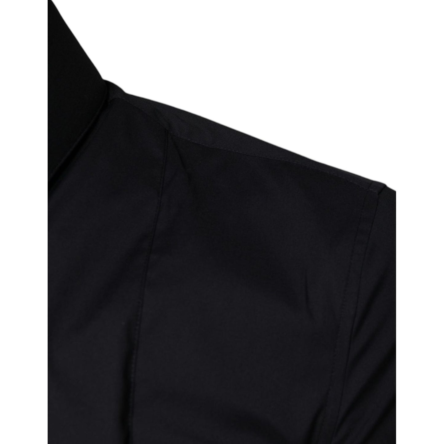 Dolce & Gabbana Black Logo Embroidered SICILIA Dress Shirt Dolce & Gabbana