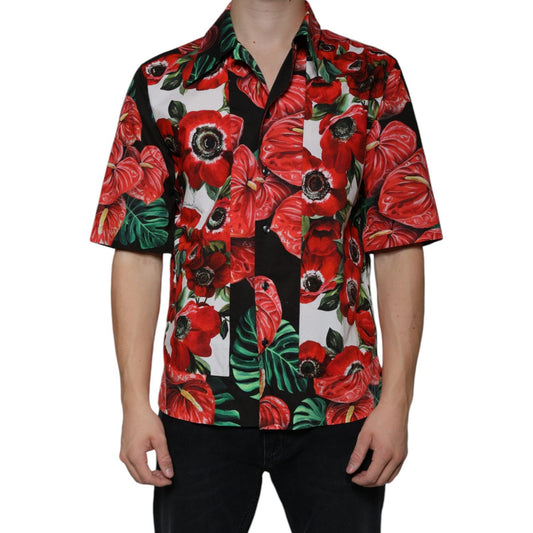 Dolce & Gabbana Multicolor Anemone Button Down Casual Shirt Dolce & Gabbana