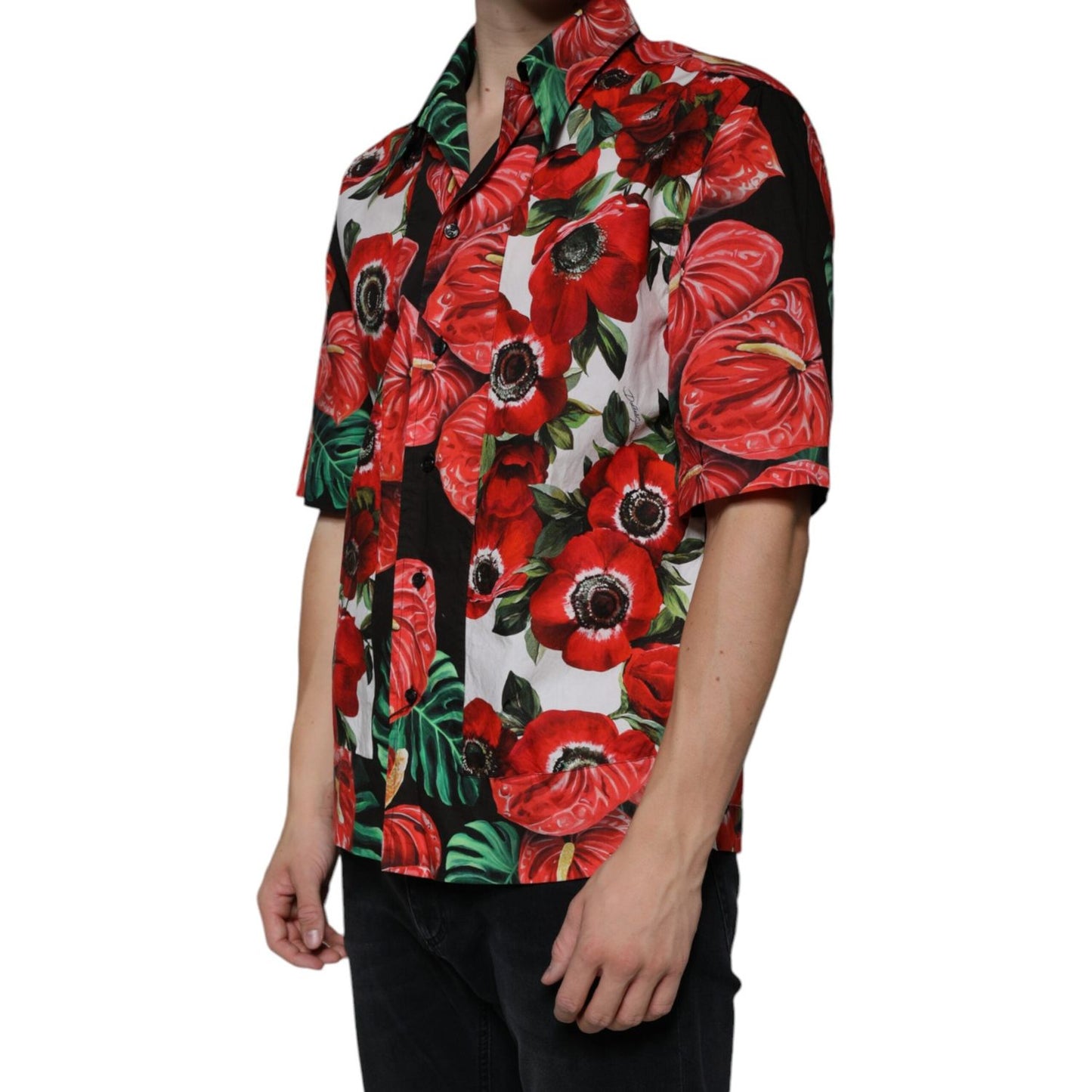 Dolce & Gabbana Multicolor Anemone Button Down Casual Shirt Dolce & Gabbana