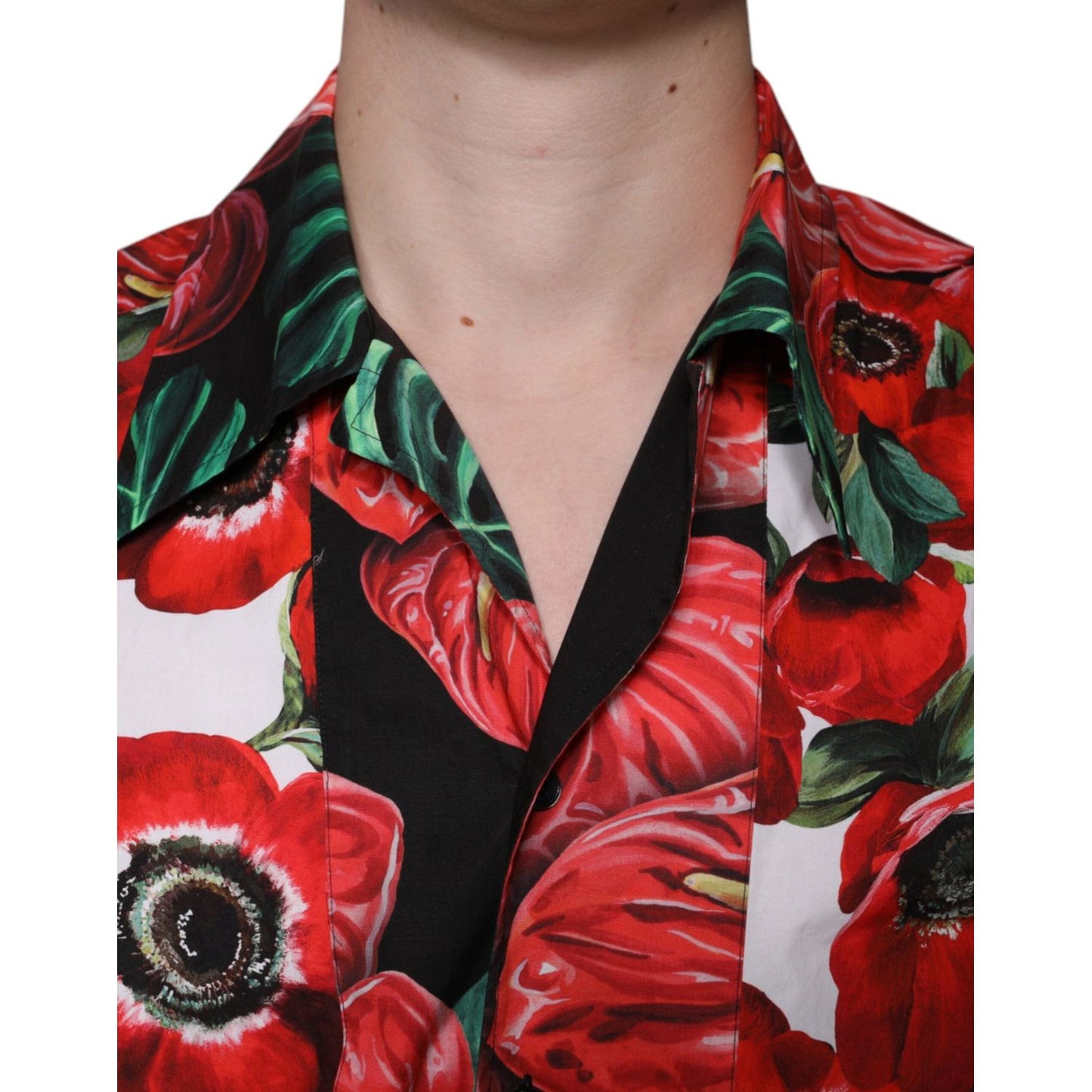 Dolce & Gabbana Multicolor Anemone Button Down Casual Shirt Dolce & Gabbana