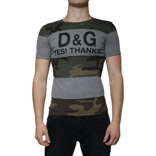 Dolce & Gabbana Multicolor Camouflage Cotton Crew Neck T-shirt Dolce & Gabbana