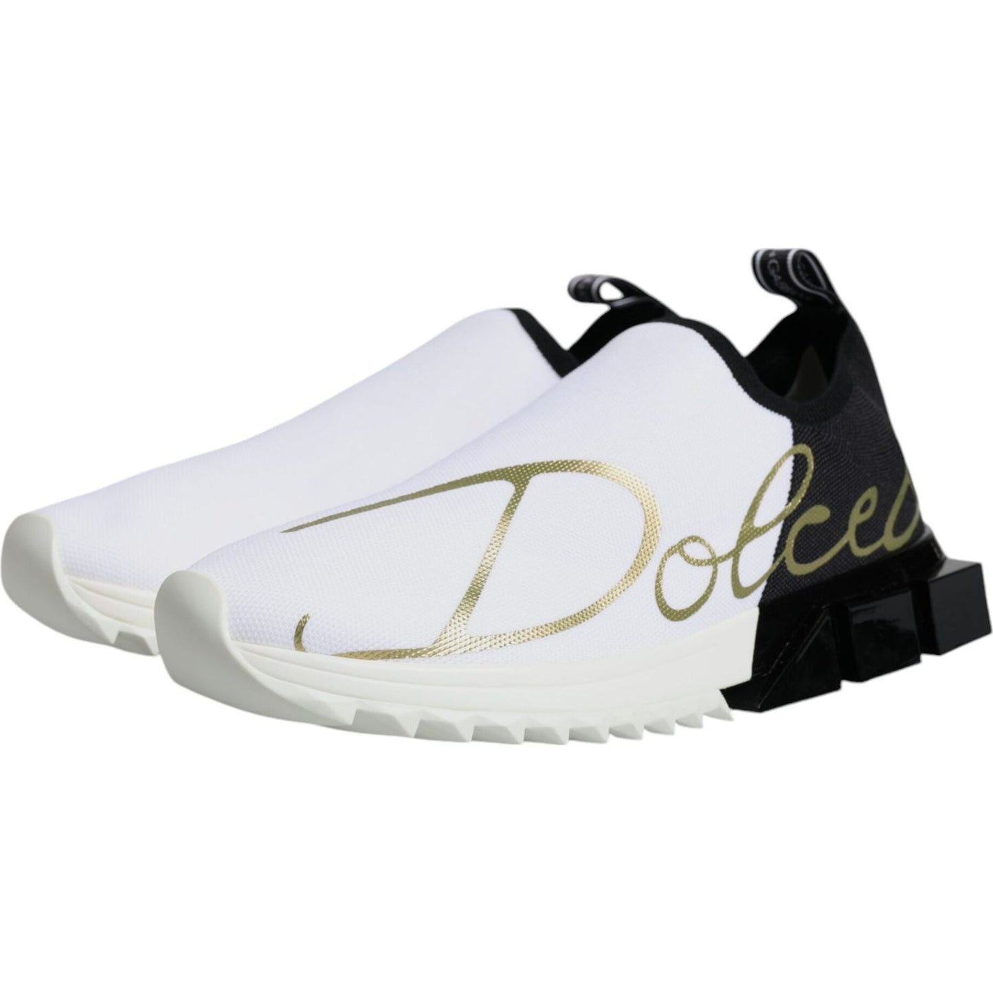 Dolce & Gabbana White Black Low Top Sorrento Men Sneakers Shoes Dolce & Gabbana