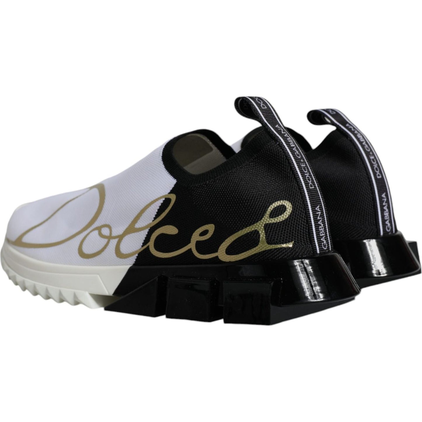 Dolce & Gabbana White Black Low Top Sorrento Men Sneakers Shoes Dolce & Gabbana