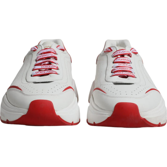 Dolce & Gabbana White Red Daymaster Low Top Men Sneakers Shoes Dolce & Gabbana