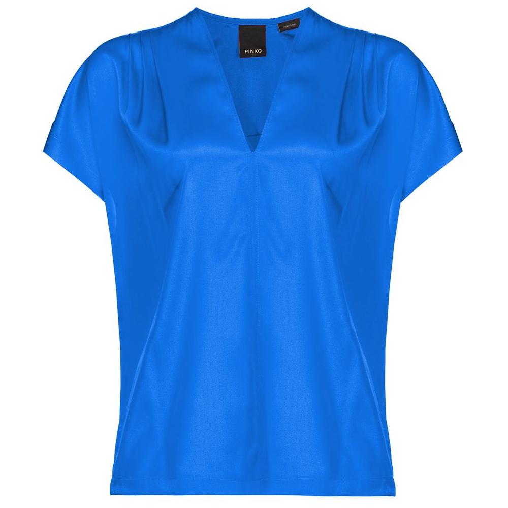 PINKO Blue Silk Sweater PINKO