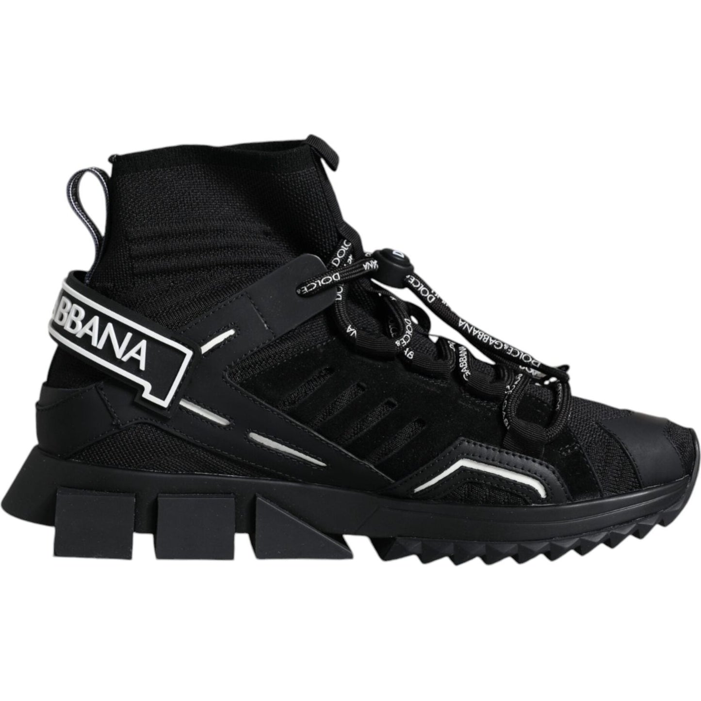 Dolce & Gabbana Black Sorrento Socks Logo Sneakers Shoes Dolce & Gabbana