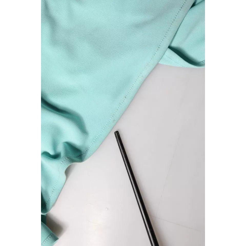 Christian Pellizzari Light Blue Jersey Long Drape One Shoulder Dress Christian Pellizzari