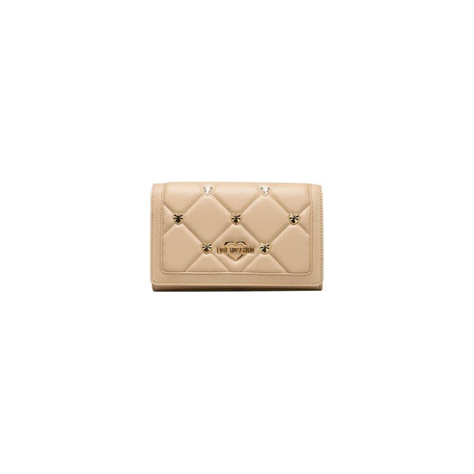 Love Moschino Beige Polyethylene Women Crossbody Love Moschino