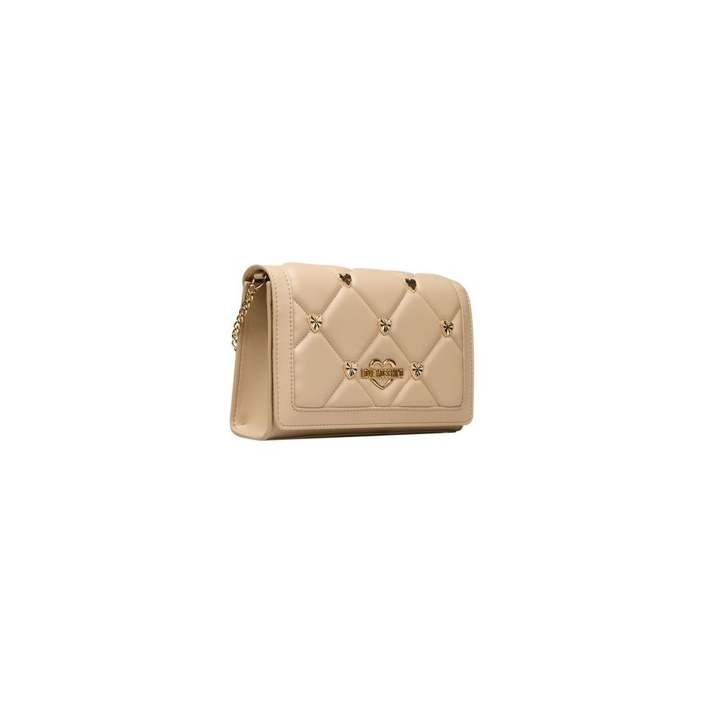 Love Moschino Beige Polyethylene Women Crossbody Love Moschino