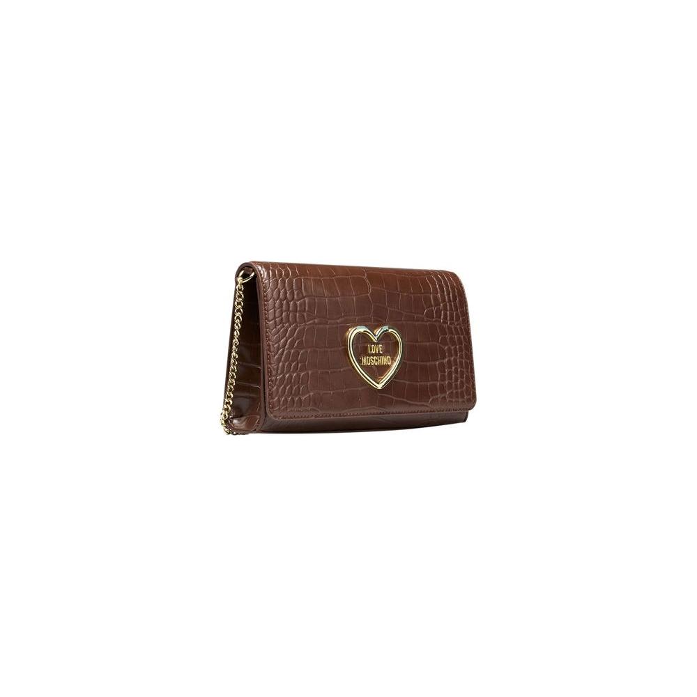 Love Moschino Brown Polyethylene Women Crossbody Bag Love Moschino