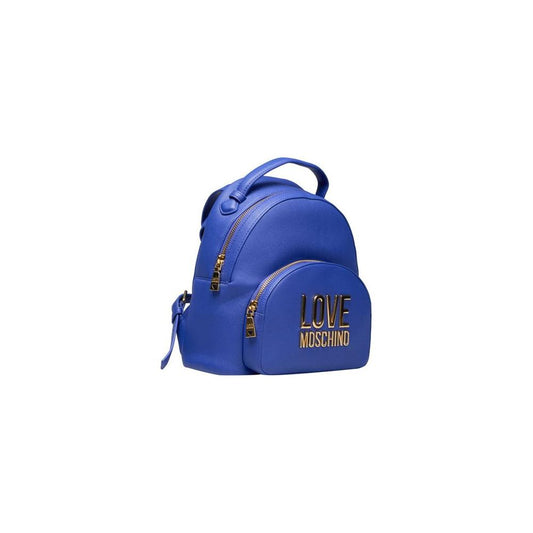 Love Moschino Blue Polyethylene Women Backpack Love Moschino