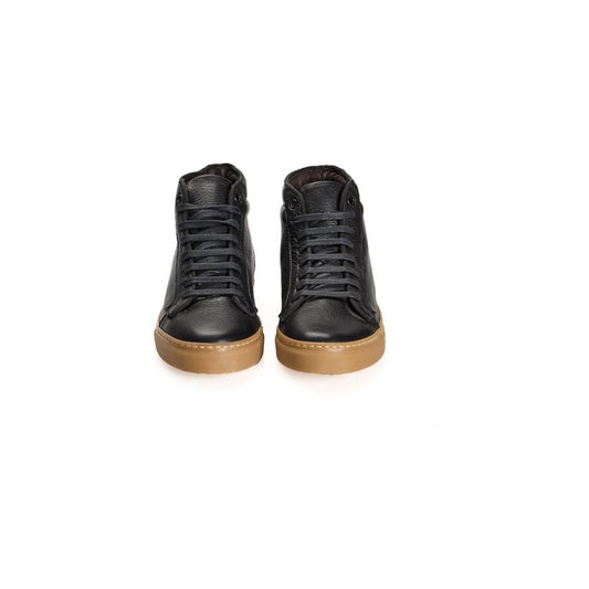 Roberto Pepe Luxury Black Calfskin Sneaker Roberto Pepe Luxury