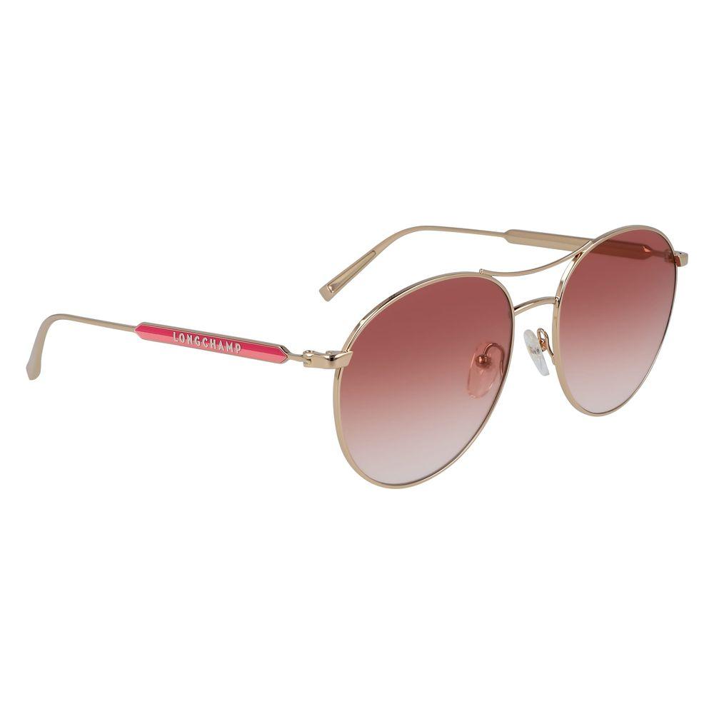 Longchamp Rose Gold Metal Sunglasses Longchamp