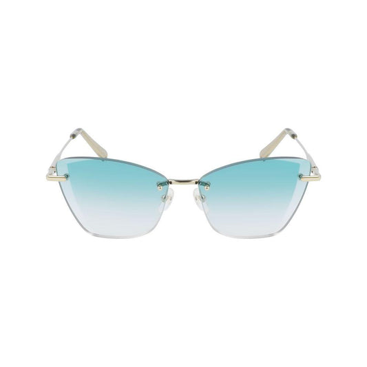 Longchamp Gold Metal Sunglasses Longchamp