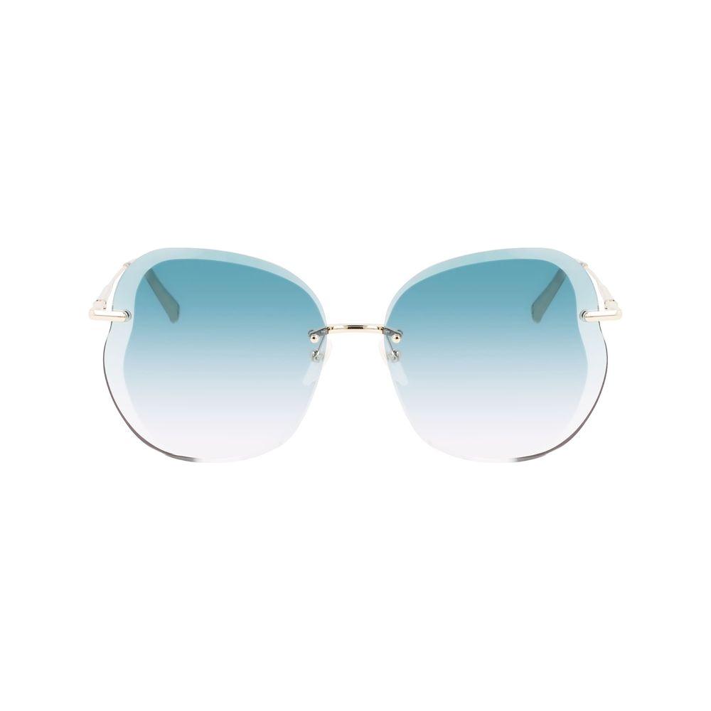 Longchamp Gold Metal Sunglasses Longchamp