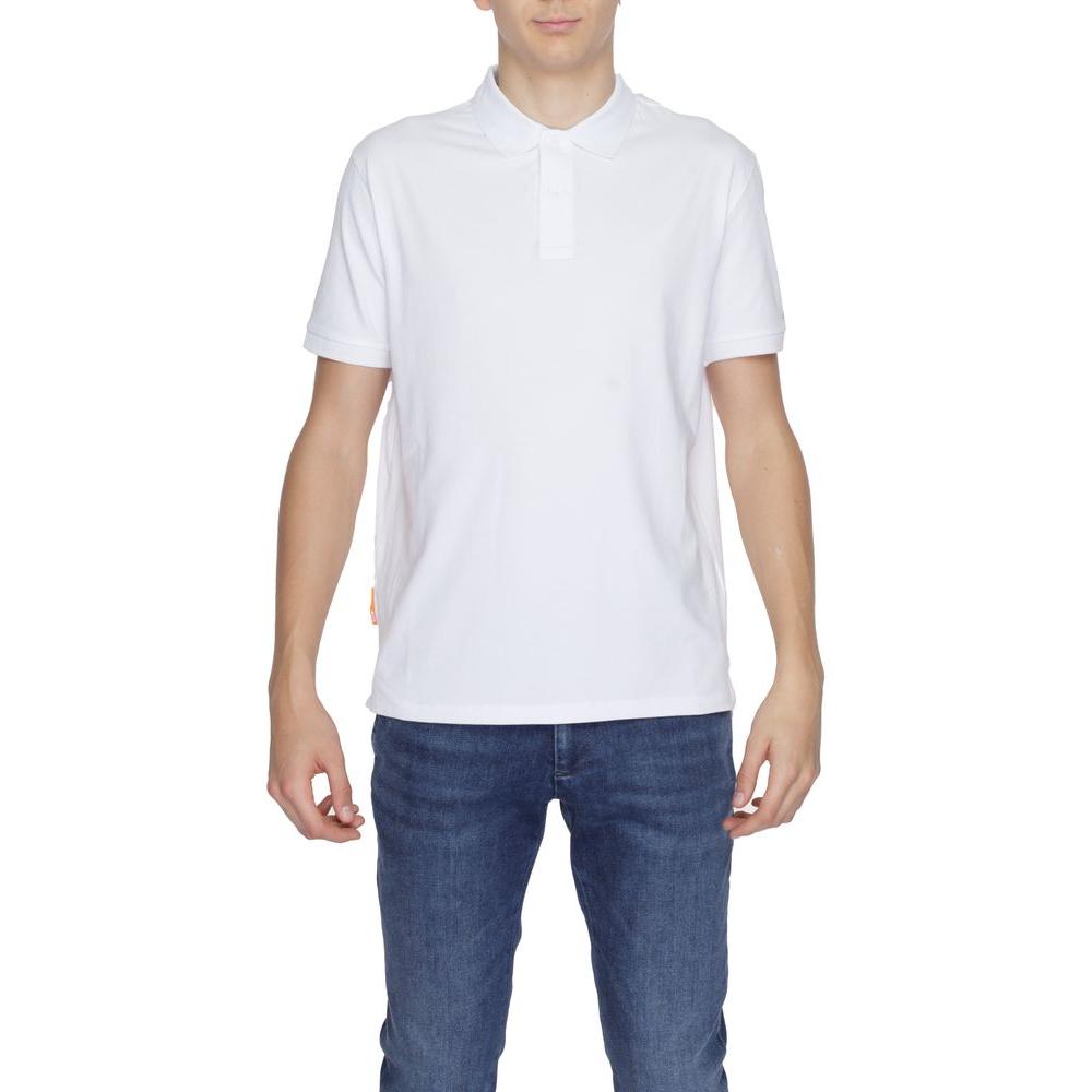 Suns White Cotton Polo Shirt Suns