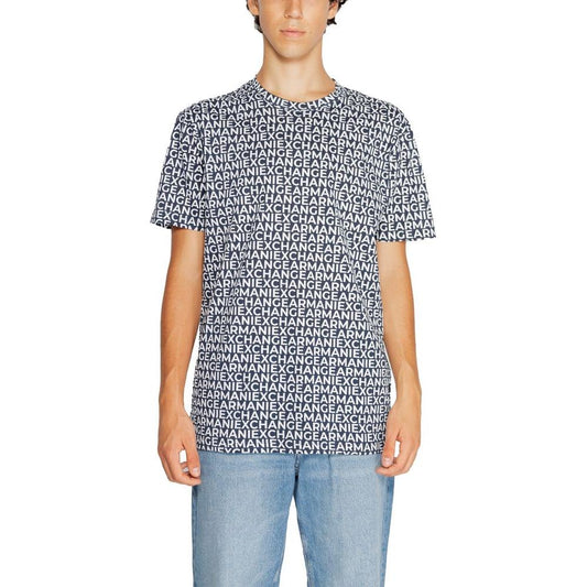 Armani Exchange Blue Cotton T-Shirt Armani Exchange