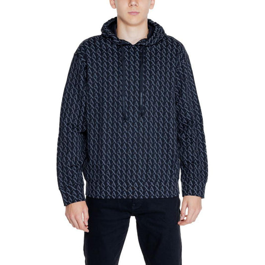 Armani Exchange Black Cotton Sweater Armani Exchange