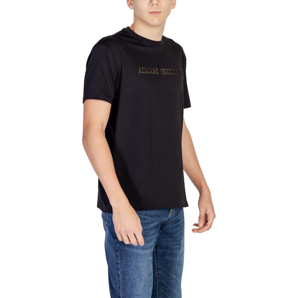 Armani Exchange Black Cotton T-Shirt Armani Exchange