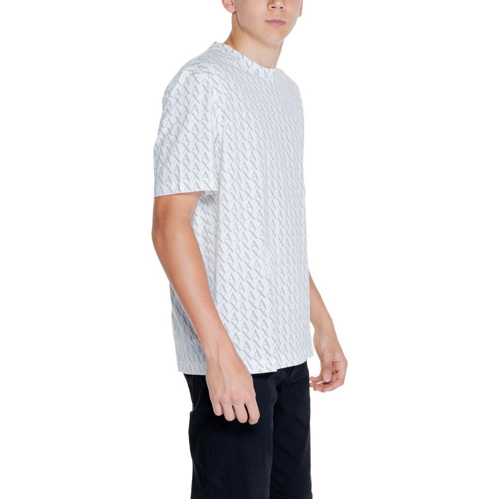 Armani Exchange White Cotton T-Shirt Armani Exchange