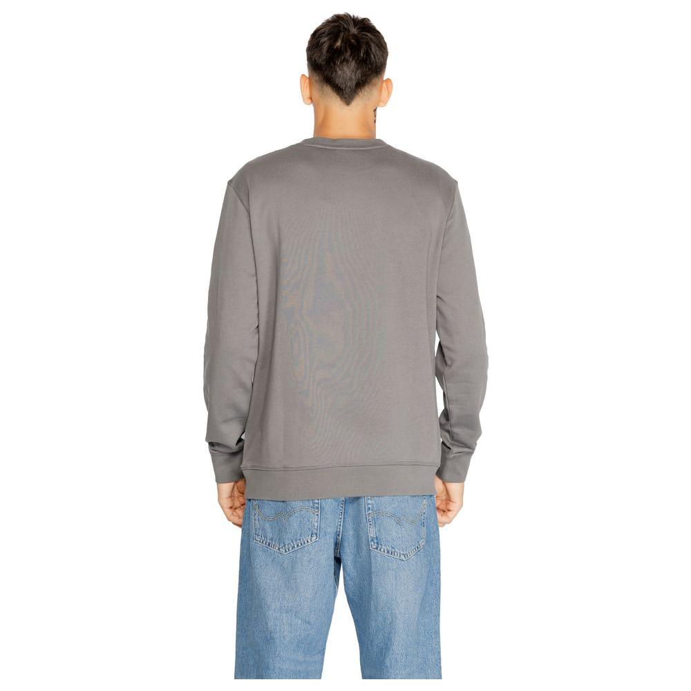 Hugo Boss Gray Cotton Sweater Hugo Boss