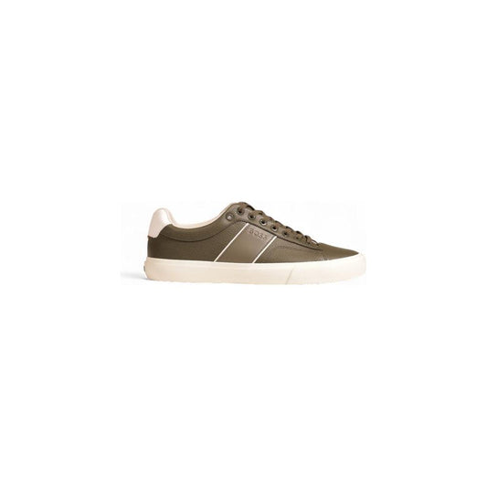 Hugo Boss Green Leather Sneaker Hugo Boss