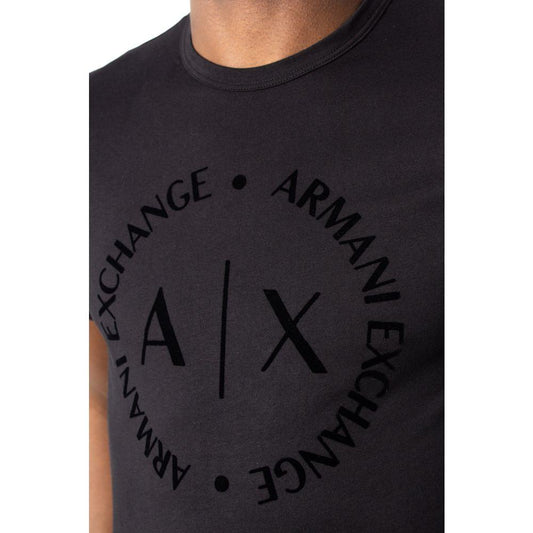 Armani Exchange Black Cotton T-Shirt Armani Exchange