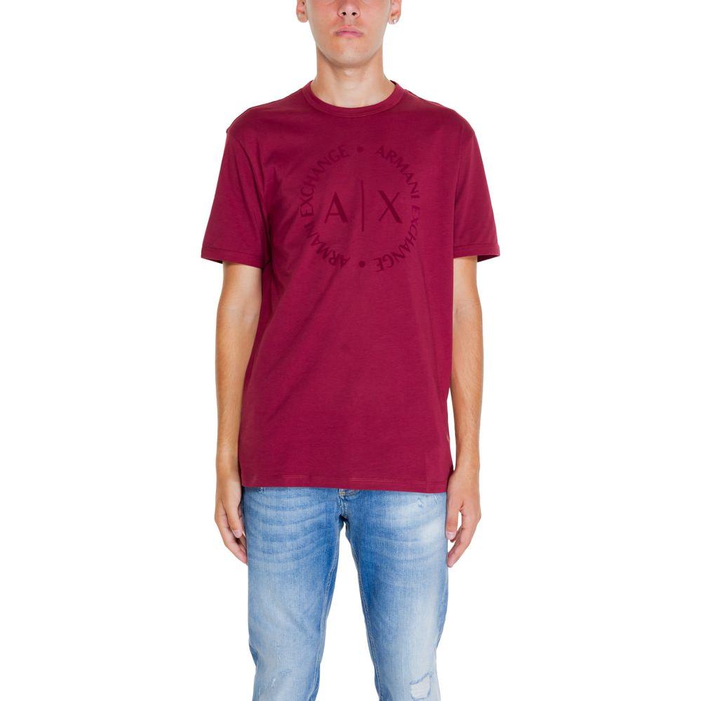 Armani Exchange Bordeaux Cotton T-Shirt Armani Exchange