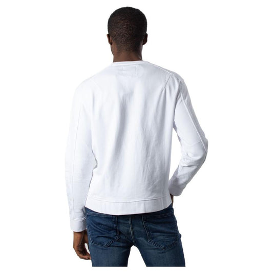 Armani Exchange White Cotton Sweater Armani Exchange