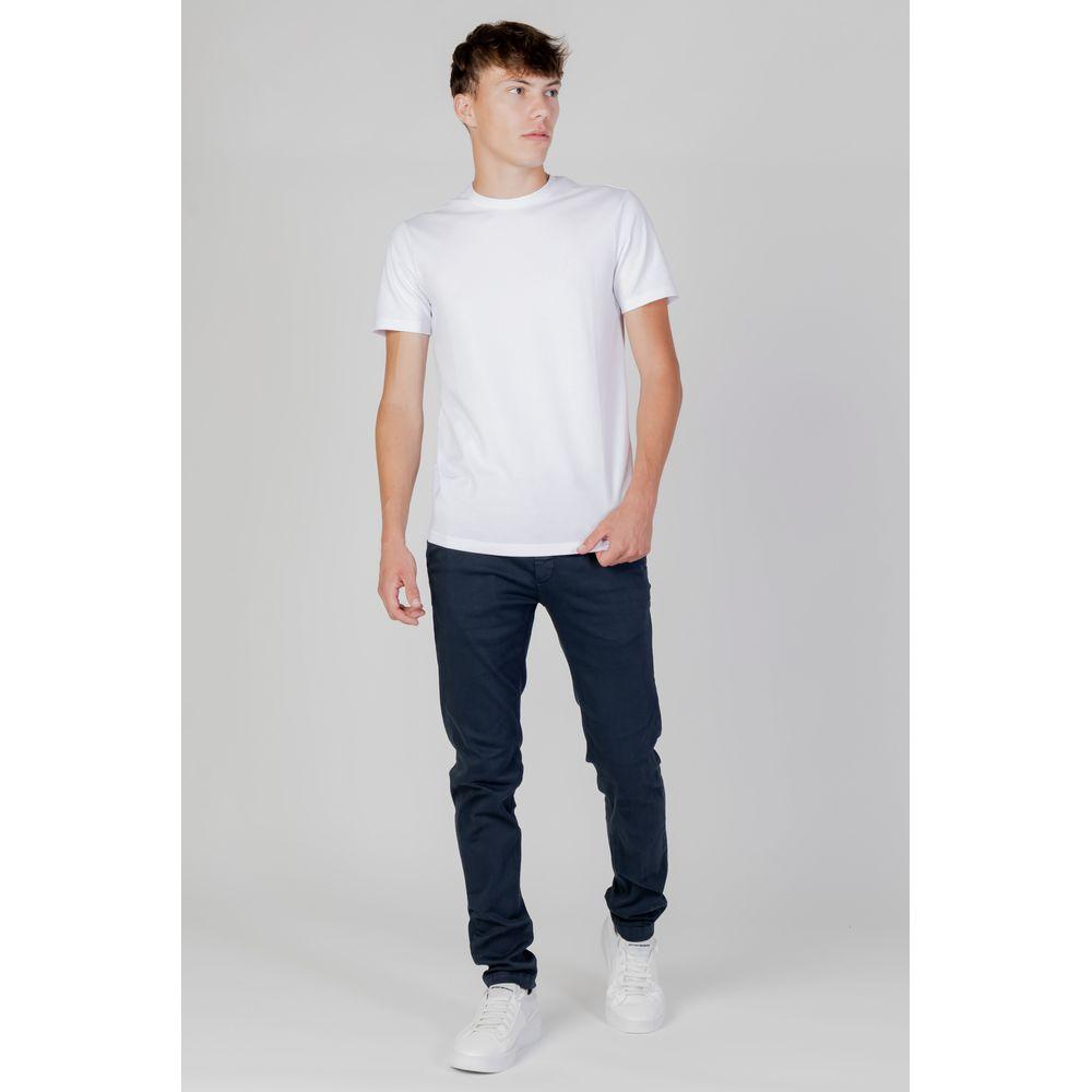 Armani Exchange White Cotton T-Shirt Armani Exchange