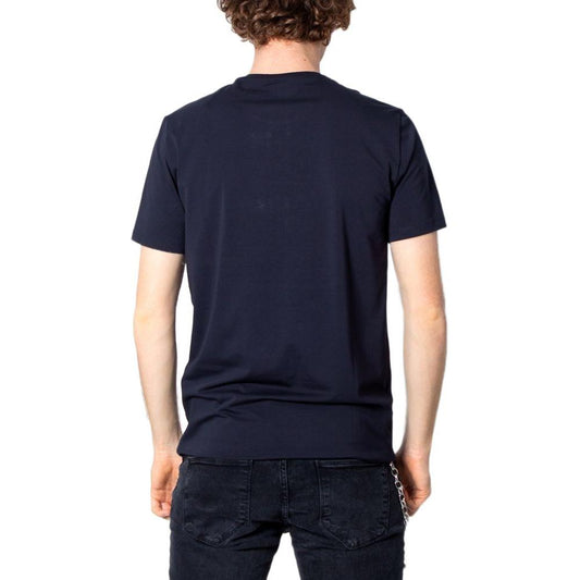 Armani Exchange Blue Cotton T-Shirt Armani Exchange