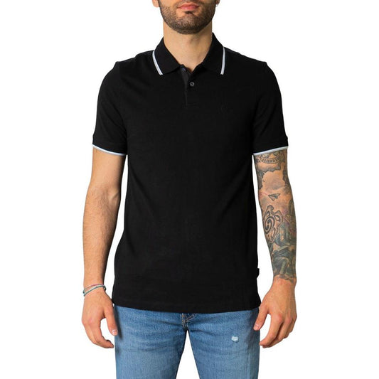 Armani Exchange Black Cotton Polo Shirt Armani Exchange