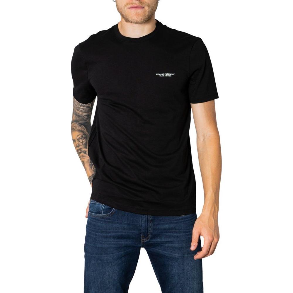 Armani Exchange Black Cotton T-Shirt Armani Exchange