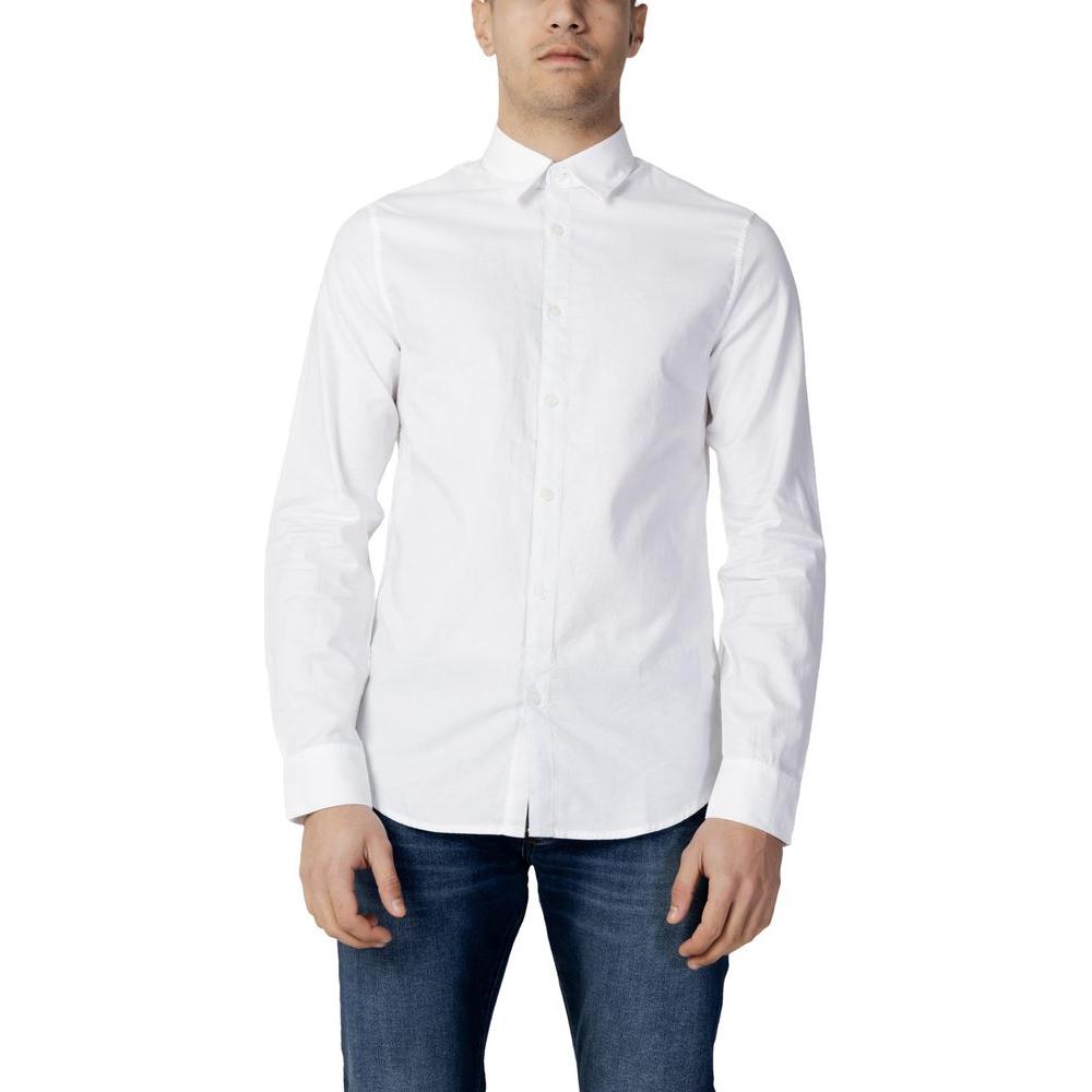 Armani Exchange White Cotton Shirt Armani Exchange