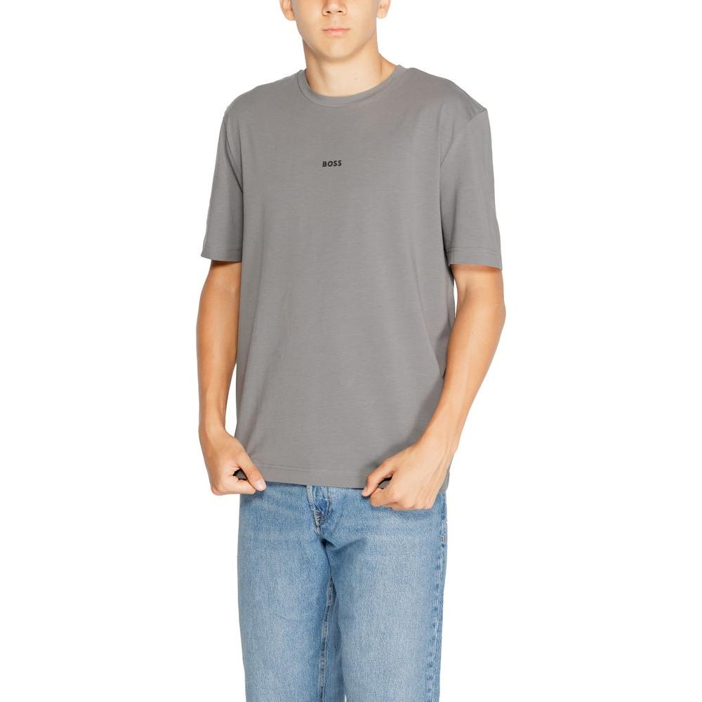 Hugo Boss Gray Cotton T-Shirt Hugo Boss